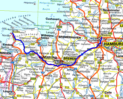 Hamburg - Bremen - Bremerhaven - Delmenhorst - Oldenburg - Verden - Buxtehude - Achim - Wilhelmshaven