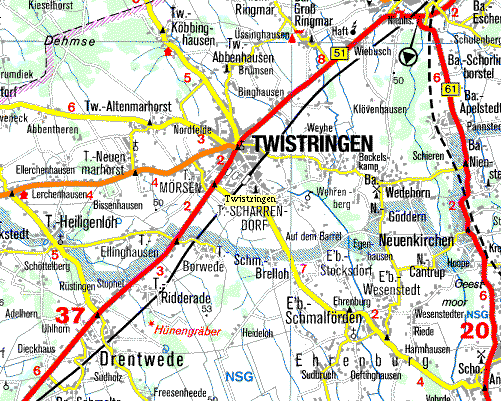 Twistringen-Altenmarhorst-Neuenmarhorst-K&ouml;bbinghausen-St&ouml;ttinghausen-Horst-Br&uuml;msen-Stelle